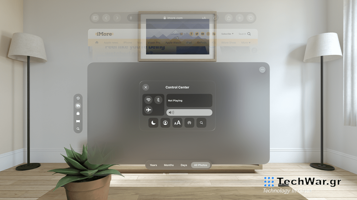 visionOS Control Center