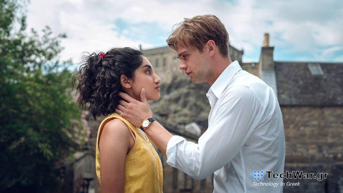 (L-R) Ambika Mod as Emma Morley and Leo Woodall as Dexter Mayhew in One Day on Netflix