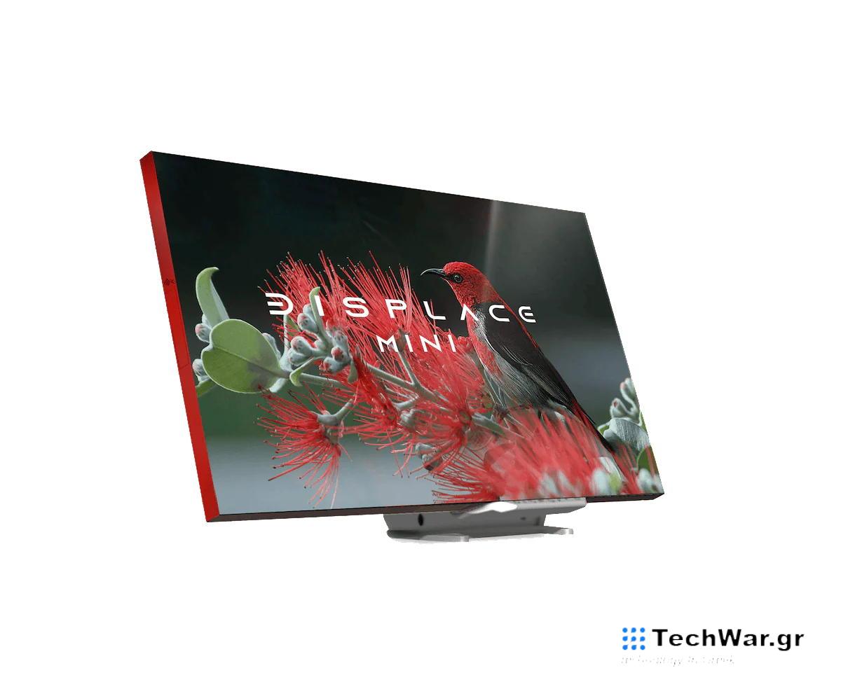 Η ασύρματη τηλεόραση Displace, που κολλάει στους τοίχους, σχεδιάζει νέα μοντέλα και νέες δυνατότητες AI