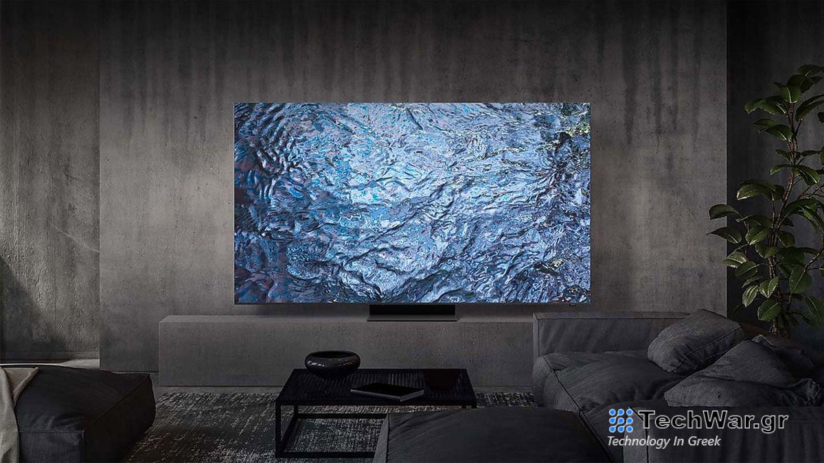 A Samsung TV in a living room