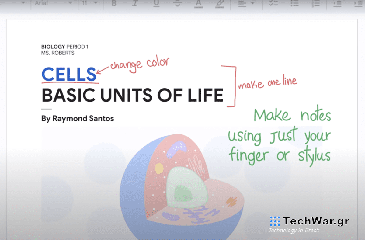 Τώρα μπορείτε να επισημάνετε τα Έγγραφά σας Google με χειρόγραφες σημειώσεις σε συσκευές Android
