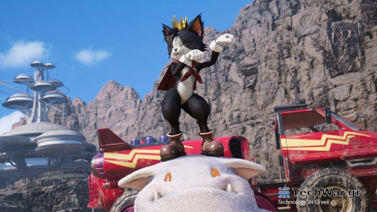 Cait Sith poses in Final Fantasy 7 Rebirth