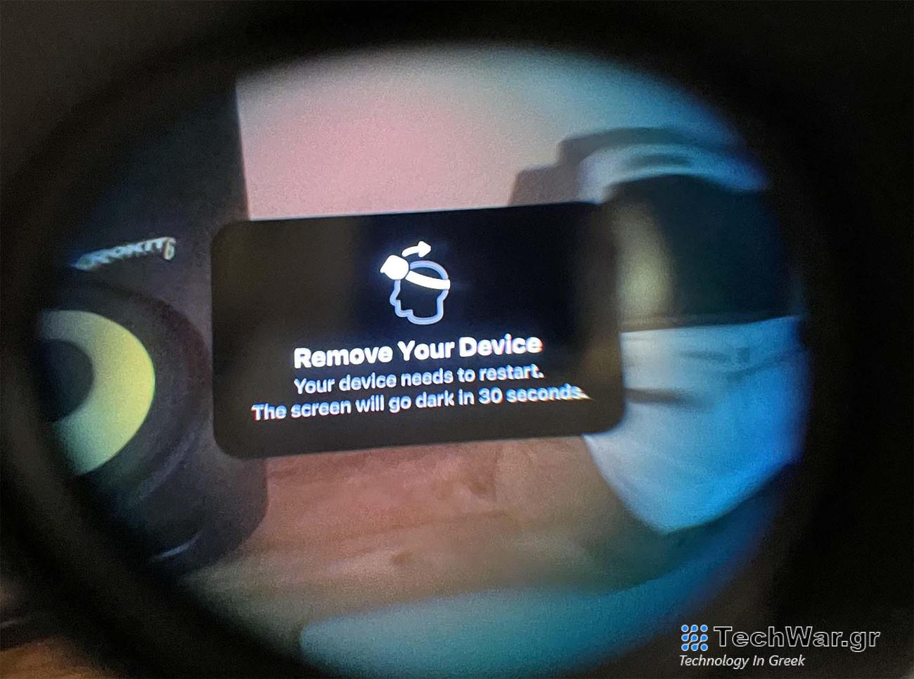 Apple Vision Pro system crash