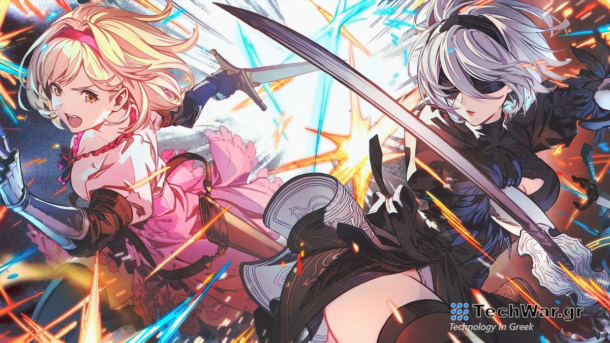 Granblue Fantasy Versus: Rising 2B and Djeeta key art