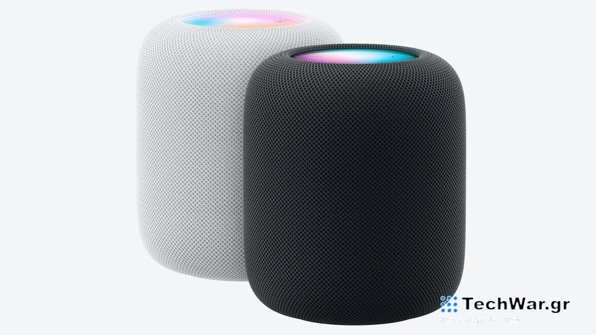 Ηχείο Apple HomePod με ενσωματωμένες επιφάνειες οθόνης σε tvOS 17.4 beta 3