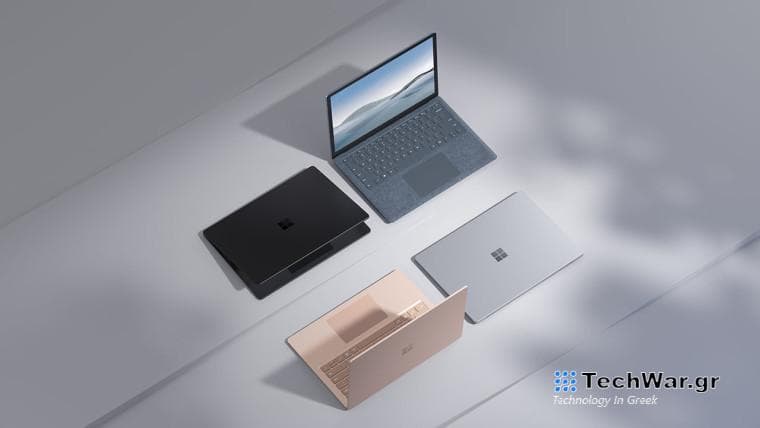 Surface Laptop 4 press images showing various colors
