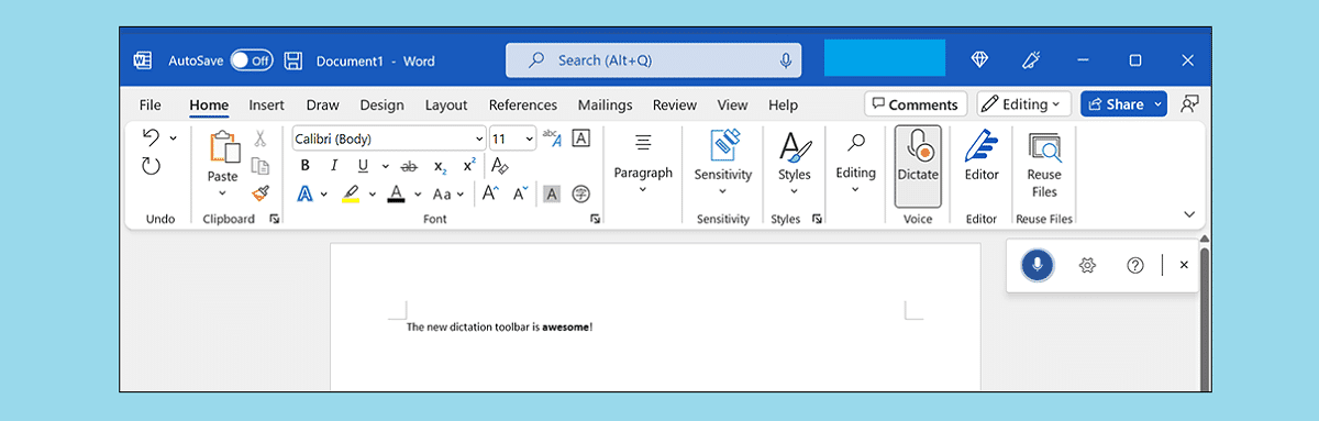 εργαλείο υπαγόρευσης λέξεων