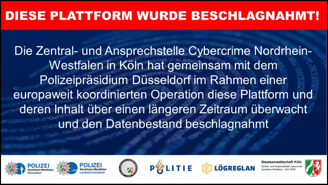 Πανό κατάσχεσης στο Crimemarket