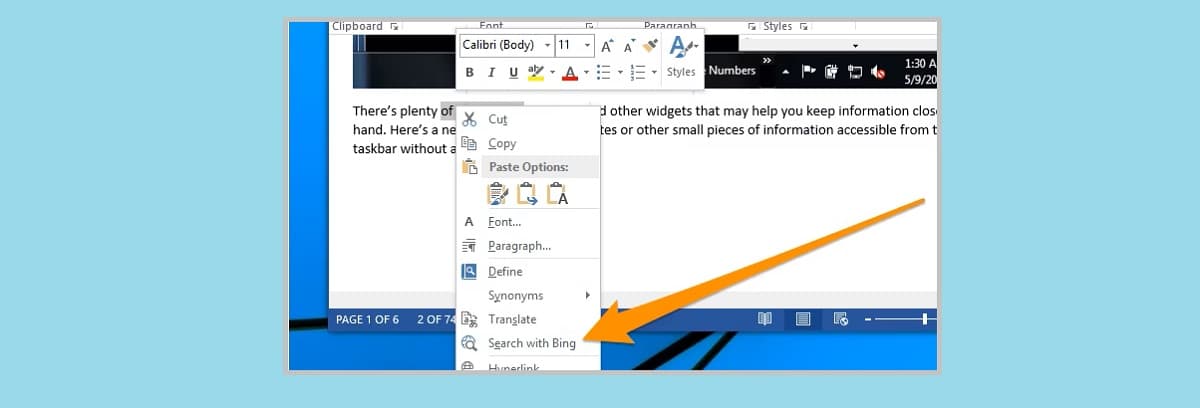 αναζήτηση λέξης bing