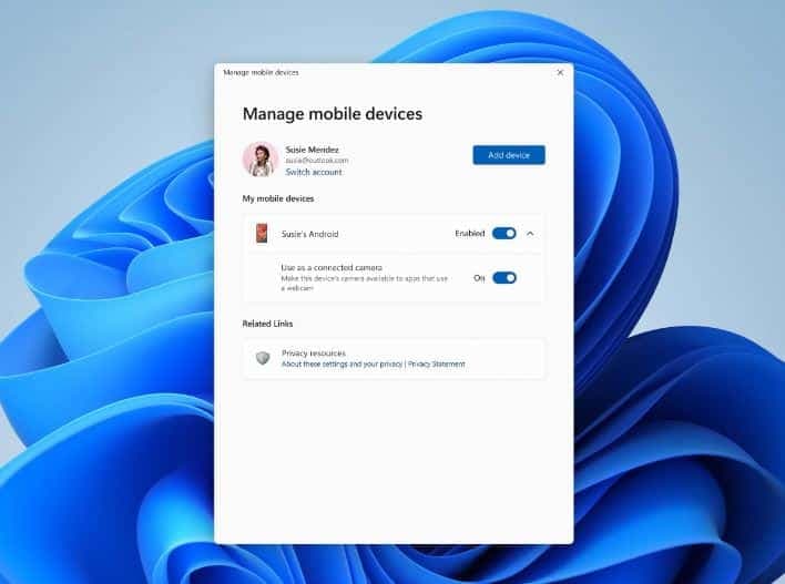 Android Windows, Windows 11: Τo Android smartphone σας γίνεται επίσημη web κάμερα του PC