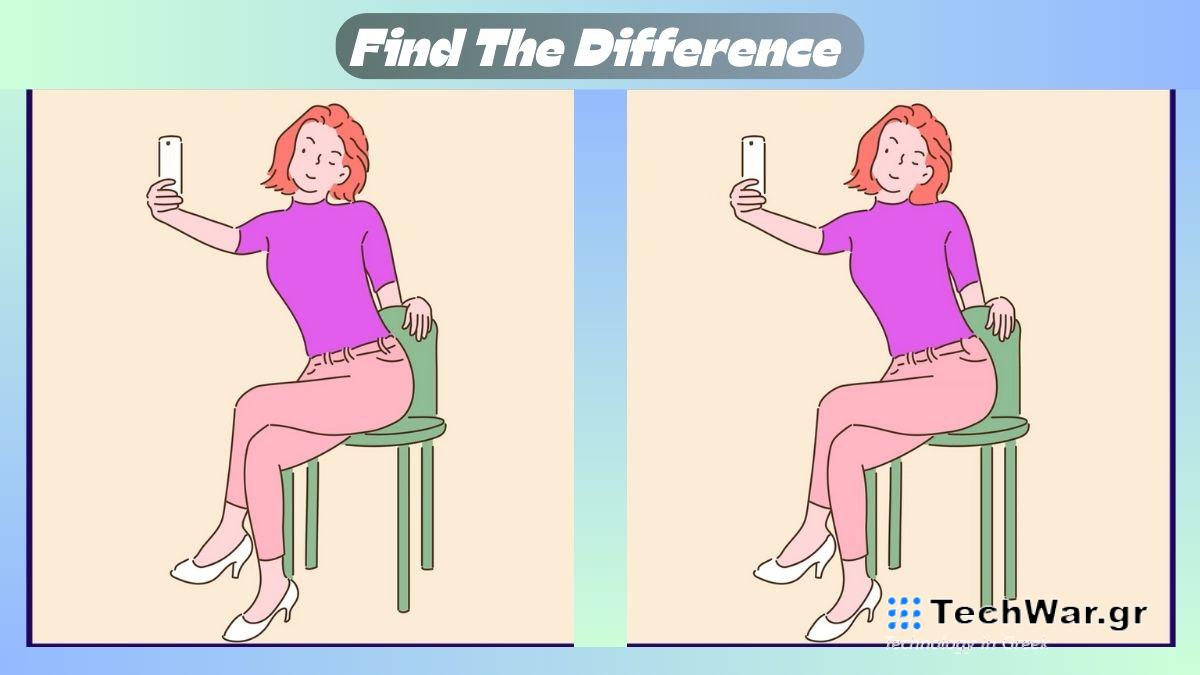 Τεστ παρατηρητικότητας,διαφορές, γυναίκα selfie