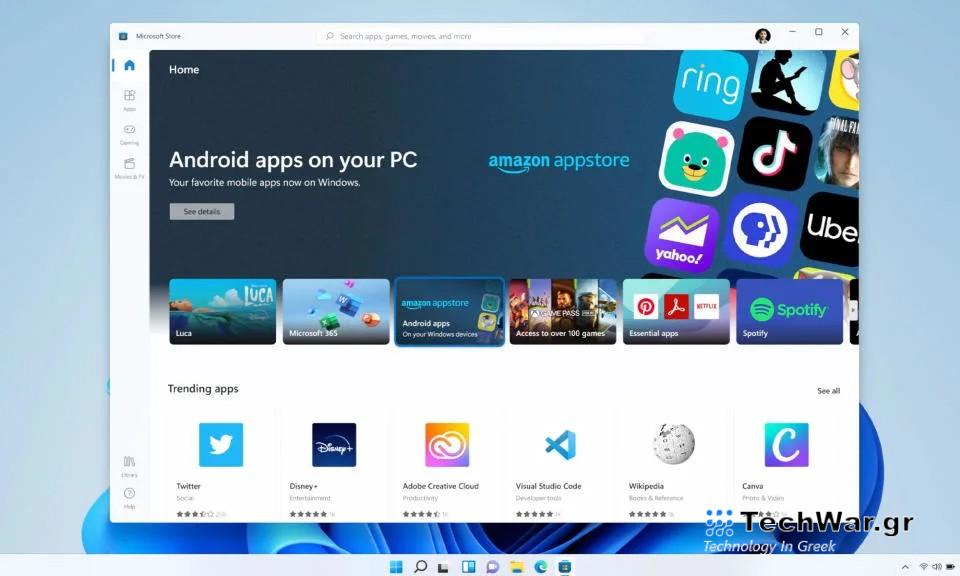 Windows 11, Windows 11: Τέλος η υποστήριξη για εφαρμογές Android