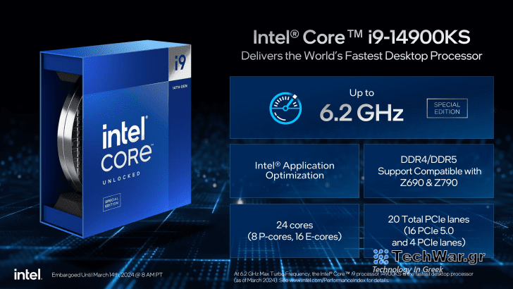 Intel Launches Core i9-14900KS: The World's Fastest Desktop CPU, 6.2 GHz at $699, New APO Games Unveiled Too 1
