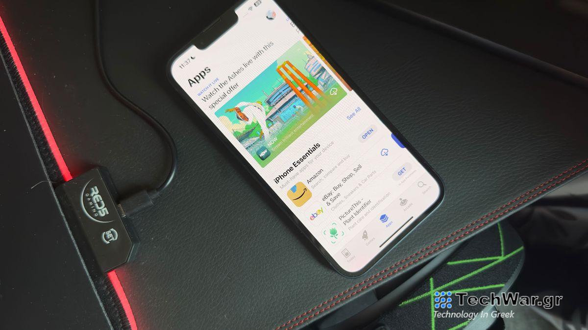 iPhone 14 with the App Store