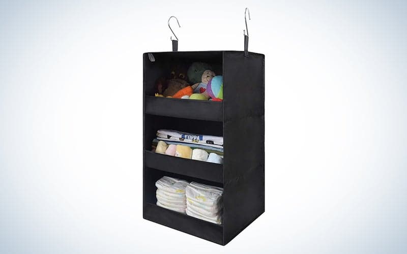 A GRANNY SAYS 3-Shelf Hanging Closet Organizer on a plain background.