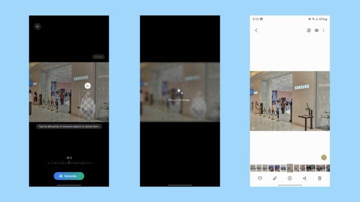 Samsung One UI 6.1 Generative Edit Αφαίρεση ανεπιθύμητων αντικειμένων 02