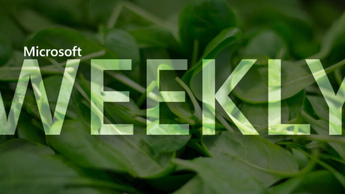 A Microosft Weekly banner